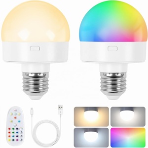 <span class=keywords><strong>Ampoule</strong></span> détachable sans fil à télécommande RGB avec trois couleurs + télécommande RGB, <span class=keywords><strong>ampoule</strong></span> de bureau <span class=keywords><strong>rechargeable</strong></span> alimentée par <span class=keywords><strong>batterie</strong></span> - Product Image 1