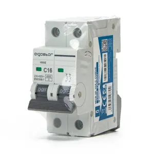 เบรกเกอร์อัตโนมัติขนาดเล็ก 2 ขั้ว, 16 แอมป์, ค่าความเร็วในการตัดวงจร C, สีเทา; ปกป้องระบบไฟฟ้าและป้องกันการโอเวอร์โหลด - Product Image 2