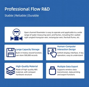Siêu âm mở kênh lưu lượng kế độ chính xác cao RS485 đa-weir lưu lượng thiết bị đo lường cho parshall <span class=keywords><strong>flume</strong></span> & khác nhau weirs - Product Image 5