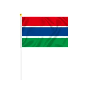 Hot-selling Products Government Agencies Polyester Custom The Gambia Hand Waving Flag