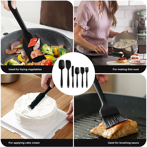 High Quality 6Pcs Nonstick <b>Silicone</b> Spatulas Set Food Grade <b>Silicone</b> Spatulas for Cooking, Baking and Mixing Boxed Packaging - Product Image 4