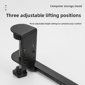 Vassoio per Tastiera in Bambù Senza Foratura, Portaoggetti Sotto Scrivania, Supporto per Mouse, <span class=keywords><strong>Design</strong></span> Moderno e Semplice, Cassetto Senza Installazione - Product Image 3