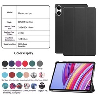 Étui de protection pliable en trois parties pour Redmi Pad Pro 12.1, coque rigide de couleur unie pour tablettes Redmi Pad 5 6 7 8 SE 11 pouces