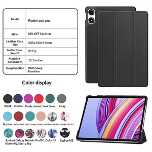 Funda Protectora Triple Plegable para Redmi Pad Pro 12.1, Carcasa Rígida de Color Sólido para Redmi Pad 5 6 7 8 <span class=keywords><strong>SE</strong></span>, Fundas para Tablets de 11 Pulgadas - Product Image 4