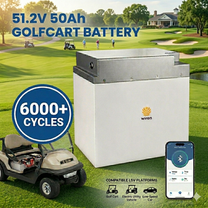 Batterie LiFePO4 Wiren W5150 51,2V 50Ah pour voiturette de golf Club Car EZGO Yamaha avec BMS Bluetooth 6000+ cycles -5 ° De la lettre C à la lettre 60 ° C - Product Image 1