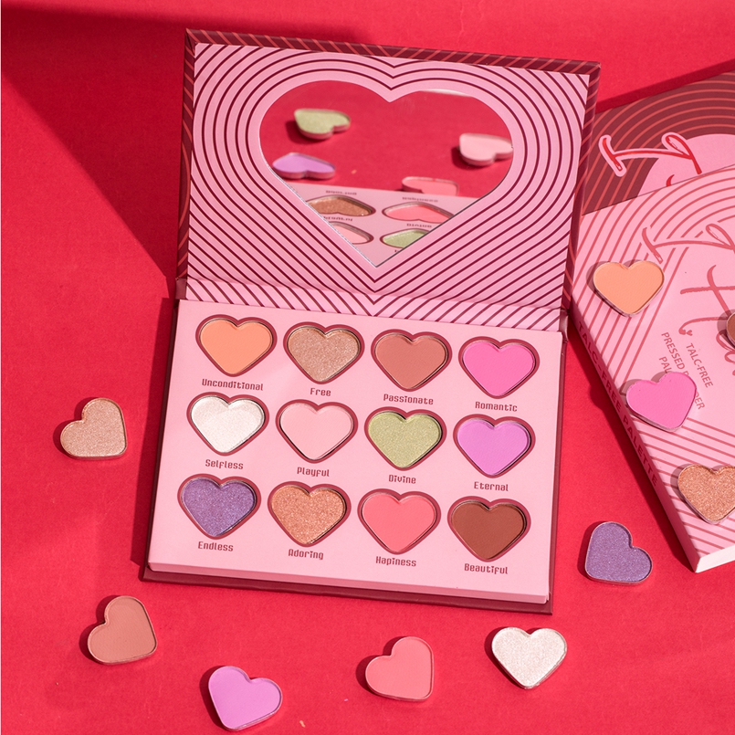 OEM Make up 12 цветных теней для век Палитра Mate очень пигментированный Пользовательский логотип тени для век чехол