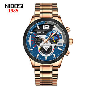 NIBOSI 2397 Nouveauté Horloge Haut de Gamme <span class=keywords><strong>Pas</strong></span> <span class=keywords><strong>Cher</strong></span> Prêt Stock Étanche Dernières Montres à Quartz pour Hommes avec Bande en Acier Inoxydable - Product Image 1