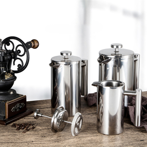 350 ml 800 ml 1000 ml de acero inoxidable de doble pared francés prensa café tetera