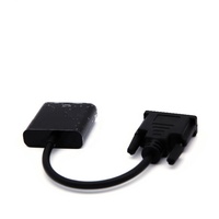 Cable Adaptador Convertidor DVI a VGA Full HD 1080P DVI-D 24+1 25 Pines Macho a 15 Pines Hembra para PC, Monitor HDTV, Pantalla