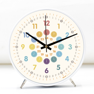 Nói với thời gian giảng dạy đồng hồ 8 inch im lặng Pin hoạt động analog Đồng hồ học tập trẻ em phòng trang trí nội thất trường lớp học - Product Image 4