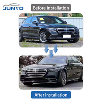 Kit carrosserie Junyo de qualité supérieure, tendance, comprenant calandre, pare-chocs avant, lèvre avant et pare-chocs arrière pour Mercedes-Benz Classe S 2021 et plus W223 S450