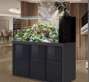 Nuevo Pecera de Escritorio para Exteriores, Pequeña, de Lujo Ligero, con Filtro Inferior, Cristal Ultra Blanco, Ecológica, para Peces Dorados, Sin Agua - Product Image 6