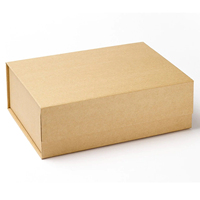 Boîte cadeau kraft avec logo personnalisé Boîte cadeau en papier de carton dur avec ruban