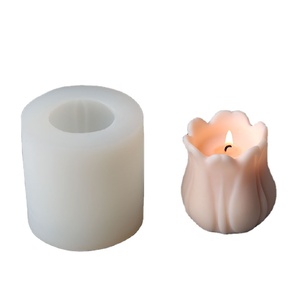 New 3D Tulip hoa xà phòng khuôn cho DIY nhựa polymer đất sét Sugarcraft <span class=keywords><strong>fondant</strong></span> crafting 4 loại Silicone Tulip nến khuôn mẫu - Product Image 1