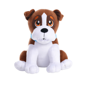 Peluche <span class=keywords><strong>de</strong></span> Perro <span class=keywords><strong>Boxer</strong></span> Marrón y Blanco, Adorable, con Logotipo Bordado Personalizado, Mascota <span class=keywords><strong>de</strong></span> Peluche Sentada para Recuerdo, Venta al Por Mayor - Product Image 1