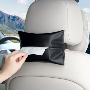 Caixa de Lenços de Luxo em Couro BRM - Suporte para Visor Solar e Descanso de Braço - Product Image 4
