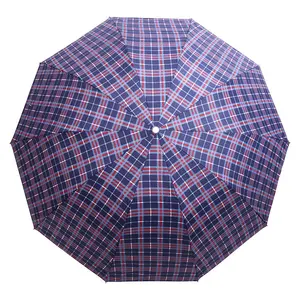 Cheap 3 Folding Lattice Umbrella With Custom Logo Plain Fabric For Sun And Rain Waterproof Paradise Umbrella