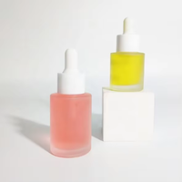 Bouteille vide 30ml 50ml 100ml givré Transparent sérum compte-gouttes teinture bouteilles cosmétiques pour emballage en verre d'huile essentielle