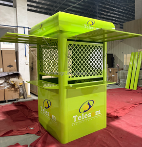 Kiosque télécom extérieur Telesom <span class=keywords><strong>en</strong></span> métal, cabine préfabriquée <span class=keywords><strong>en</strong></span> acier, design moderne, garantie 5 ans, marque FLOWVISUAL, magasins <span class=keywords><strong>en</strong></span> Afrique, <span class=keywords><strong>orange</strong></span> - Product Image 2