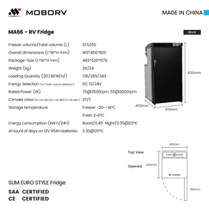 <span class=keywords><strong>Nevera</strong></span> Compacta MOBORV de <span class=keywords><strong>12V</strong></span> CC, Eficiente en Energía Solar/Batería, Certificación SAA y CE, Modelo MA66 para Uso Doméstico/Hotelero - Product Image 5