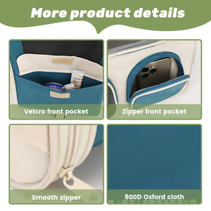 Şık büyük kapasiteli Pet arabası taşıyıcı tekerlekler ile taşınabilir çok kedi köpek bagaj sırt çantaları - Product Image 4