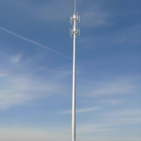 Tour monopôle en acier galvanisé 15M 20M 25M 30M pour antenne radio 5G 4G autoportante, mât de télécommunications, tour de communication