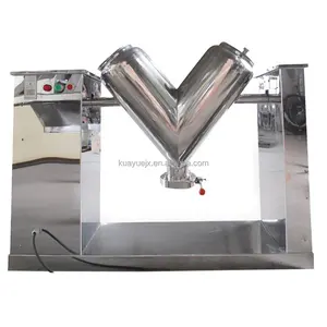 V shape industrial dyestuff rice grain granule powder mixer mixing blending machine