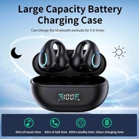 Q71 Earphone Nirkabel Peredam Kebisingan Wifi BT Headset Open Ear Bone Conduction Headphone BT5.3 Earbud Nirkabel Jepit di Telinga