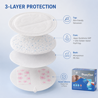 MummyFriend Disposable Three-Dimensional Absorbent Breathable Breast Pads Hot-air Non-Woven Fabric SAP Wood Pulp Maternity 24