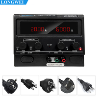 Alimentation électrique de laboratoire CC réglable Longwei LW-6020KD 60V 20A 30V 20A 15V 30A, alimentation CC de laboratoire régulée à commutation 1200W