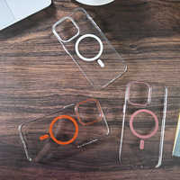 Coque de téléphone portable transparente magnétique rigide en PC Clear Fashion pour iPhone 18 17 16 15 14 13 Pro Max, anti-jaunissement, protection intégrale