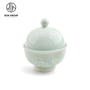 Bonne qualité moderne hôtel restaurant ustensiles de cuisine vaisselle pots <span class=keywords><strong>en</strong></span> porcelaine <span class=keywords><strong>ginkgo</strong></span> cristal compote ensemble de cuisine bol <span class=keywords><strong>en</strong></span> céramique avec couvercle - Product Image 6