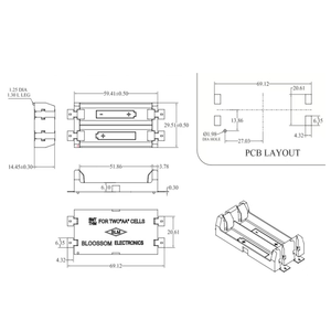 Soporte SMT de batería <span class=keywords><strong>AA</strong></span> doble individual con soporte de batería chapado en oro y 14500 - Product Image 5