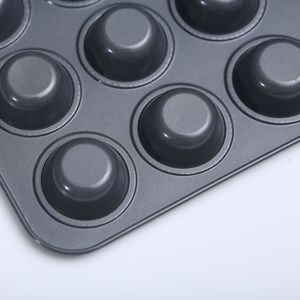 Molde redondo para pasteles de 6-12 tazas, de acero al carbono, antiadherente, para hornear pasteles. - Product Image 1