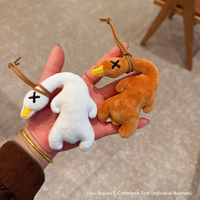 Pendentif Canard en Peluche Mignon, Porte-clés Animal en Peluche Dessin Animé, Breloque de Sac, Accessoire Souple