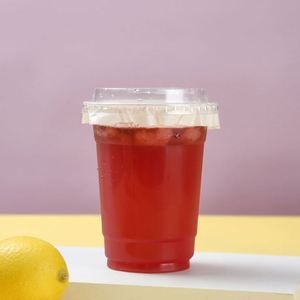Vaso de Café y Té Desechable de Plástico PET Transparente de 98 mm con Logotipo Personalizado, Venta al por Mayor de Fábrica, Grado Alimenticio - Product Image 2