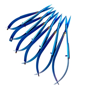 High Quality Blue Plasma Color Eyelash Scissor/Eyebrow Scissor Straight Band Stainless Steel Manicure Scissors Sharp Scissors - Product Image 6