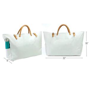 Bolsa de Playa Extra Grande con Portavasos Dobles, Forro Impermeable, Logotipo Serigrafiado, Diseño Plegable - Product Image 4