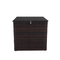En stock, expédition directe : Table de rangement multifonctionnelle en plastique imperméable pour extérieur, jardin, balcon, cour, style pastoral