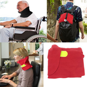 Travel <b>Pillow</b> U <b>Shape</b> Memory Foam Neck Support Magnetic Cloth Red Black Gray 28x26x14cm For Airplane Travel - Product Image 1