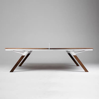 Table de sport multifonction 2-en-1 pour intérieur et extérieur, en bois massif, table de ping-pong, couleur personnalisée, 274x152x76cm, durable et facile à assembler