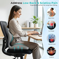 Coussin de siège de voiture, coussin de chaise de bureau avec support lombaire, coussin ergonomique pour la conduite automobile, les camions et les chaises de bureau