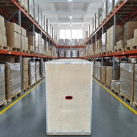 Caisse en bois réutilisable, pliable et personnalisable en contreplaqué à bords acier, pour une chaîne d'approvisionnement mondiale durable