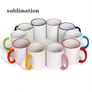 แก้วกาแฟเซรามิกสีขาว 15 ออนซ์ สำหรับพิมพ์โลโก้แบบกำหนดเองด้วยความร้อน - Product Image 1