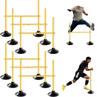 Wellshow Sport Haies d'agilité 3,3 pieds, Poteaux d'agilité réglables pour l'entraînement de vitesse au football