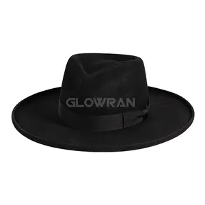 Chapéus Fedora de lã australiana 100% de alta qualidade, chapéus clássicos de aba larga, chapéus masculinos com aba de lápis em várias cores disponíveis, chapéus ajustáveis