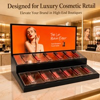 Présentoir de Comptoir de Maquillage en Acrylique Personnalisé OEM ODM pour Rouge à Lèvres et Gloss à Lèvres à Niveaux