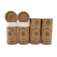 Récipient de bâton déodorant Kraft en bambou biodégradable push up tubes en papier