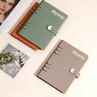 2026 Myway Grossiste Fabricant – Agenda A5 en Cuir PU avec Anneaux, Journal Imprimé, Logo Personnalisé, Carnet de Notes Amovible, Coffret Cadeau