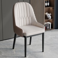 Chaise de salle à manger en cuir italien pieds dorés chaise de banquet blanche de style nordique moderne pour la maison bureau hôtel utilisation appartements amovibles